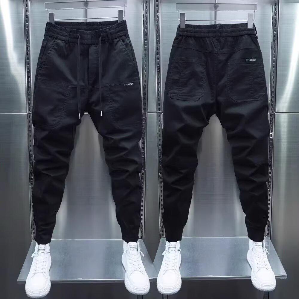 2024 Trendy Men's Loose Straight Casual Pants: All-Match Hong Kong Style Leggings