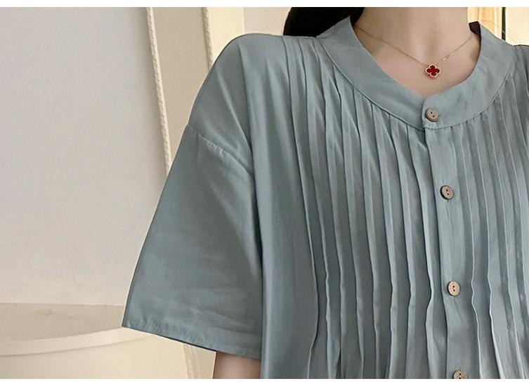 2026 Stylish A-Line Maternity Dress with Short Sleeves