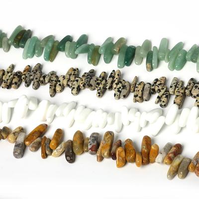 Natural Flash Stone Cross Hole Shaped Beads Stone Beads Round Beads For Jewelry Making DIY Bracelet Necklace Anklet