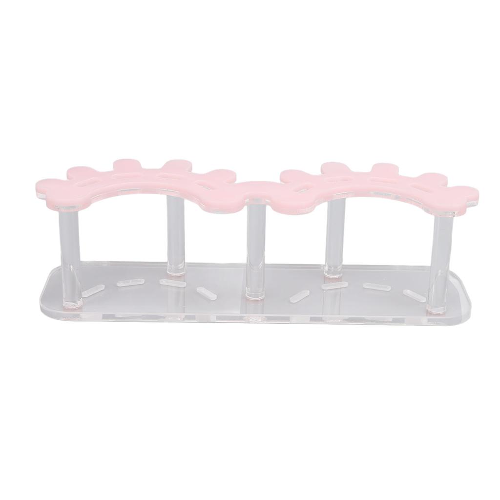 Eyelash Tweezer Holder 8 Hole Pink Thickened Plastic Lash Extension Tweezers Stand for Beauty Salon
