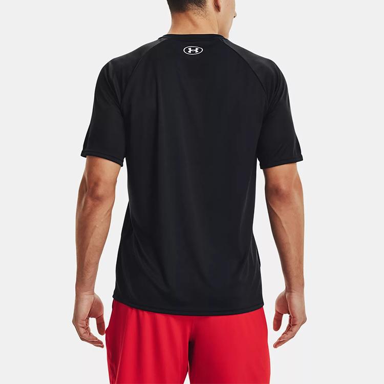 Under Armour Velocity Casual Training Breathable Short Sleeve T-Shirt Men Tops Black 1363065-001