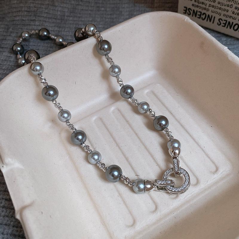 

Винтажное цветочное ожерелье в стиле «Тигровый глаз» - Осенне-зимняя высококлассная цепочка для свитера