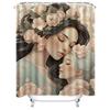 Elegant Mother And Daughter Floral Shower Curtain - Waterproof, Mildew-Resistant, Machine Washable For Cozy Bathroom Decor