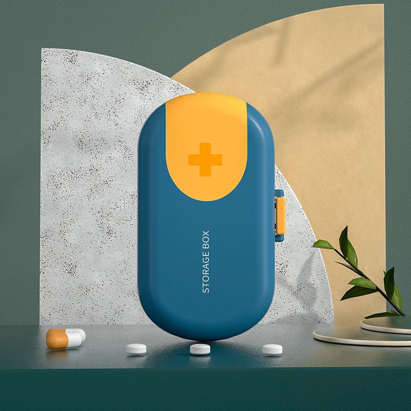 Compact Sealed Medicine Box with Lid and Compartments