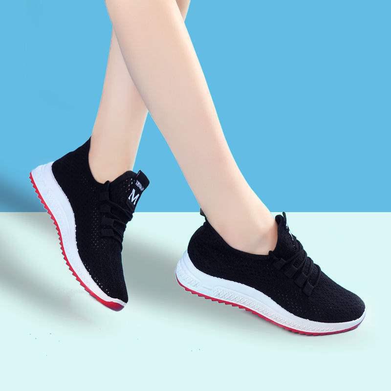 BOGO Spring & Autumn Women's Korean Style Versatile White Sneakers with Thick Soles