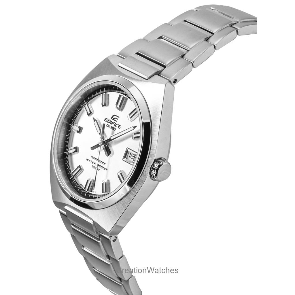 Casio Edifice Analog Stainless Steel Silver Dial Quartz EFB-109D-7AV 100M Men's Watch