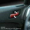 For Dodge Charger 2011- Red Carbon Fiber Inner Door Handle Cover Trim Stript