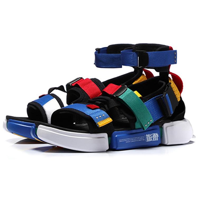 Li Ning Sports Sandals Men's Blue Red Yellow AGBN079-3