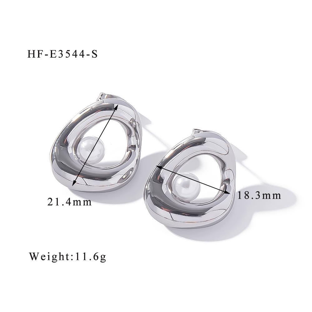 Geometric Zircon Retro Women's 18K Titanium Steel Earrings 2024