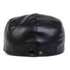 Men PU Leather Forward Hat Fashion Outdoor Windproof Beret Cap Classic Style Taxi Driver Newsboy Hats Flat Top Caps