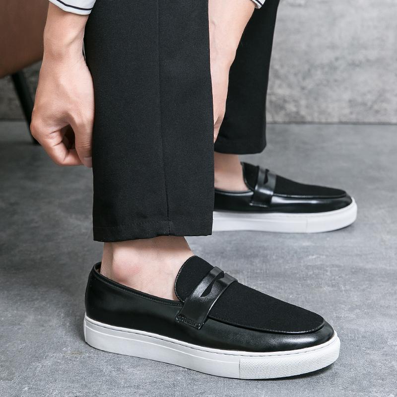 Fashion Fashion Versatile Leather Casual Shoes Quality Flat Low Top Breathable Men's Loafers Comfort Soft Travel Business Leather Shoes