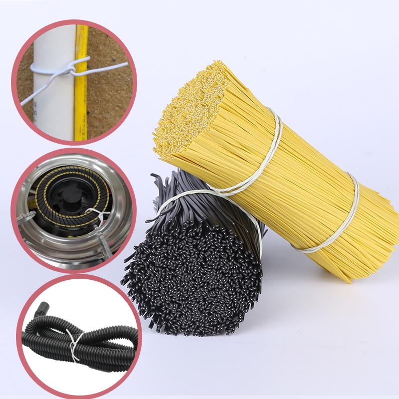 Plastic-Coated Iron Tie Wire - 1000 Pieces | Ideal for Grape Vines, Optical Cables, DIY Projects, Gardening, and Power Supply Ties