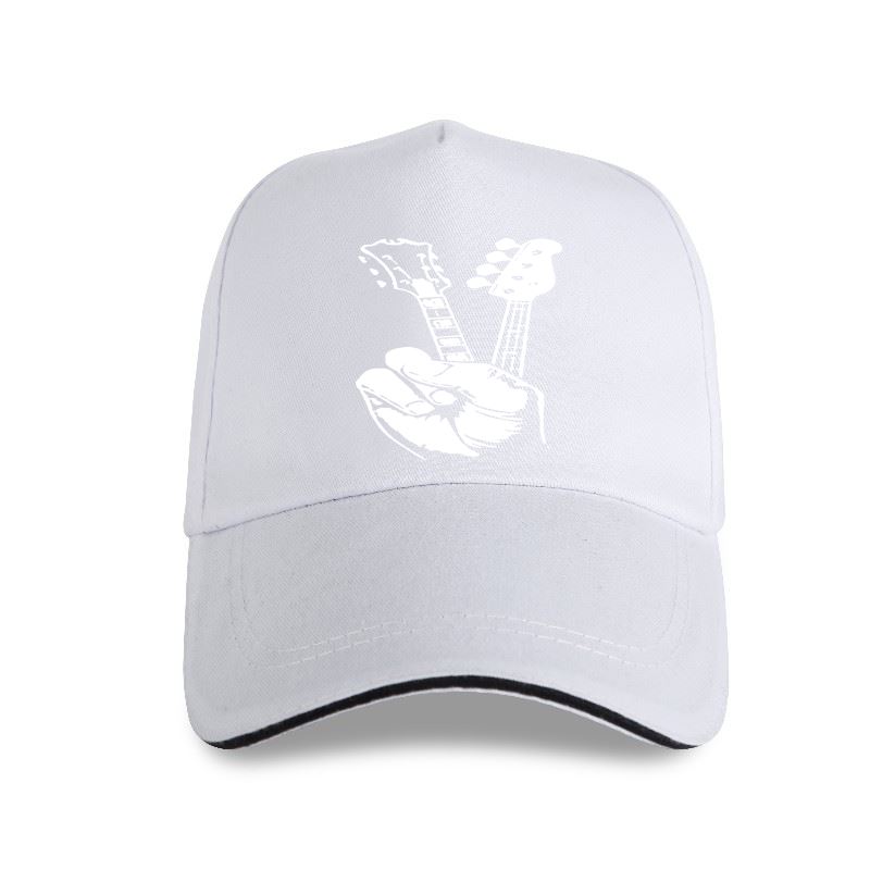 Hipsterska drukarka do gitary basowej. Bawełniana czapka z daszkiem w rozmiarze unisex. Czapka z daszkiem FINGER GUITAR. unisex