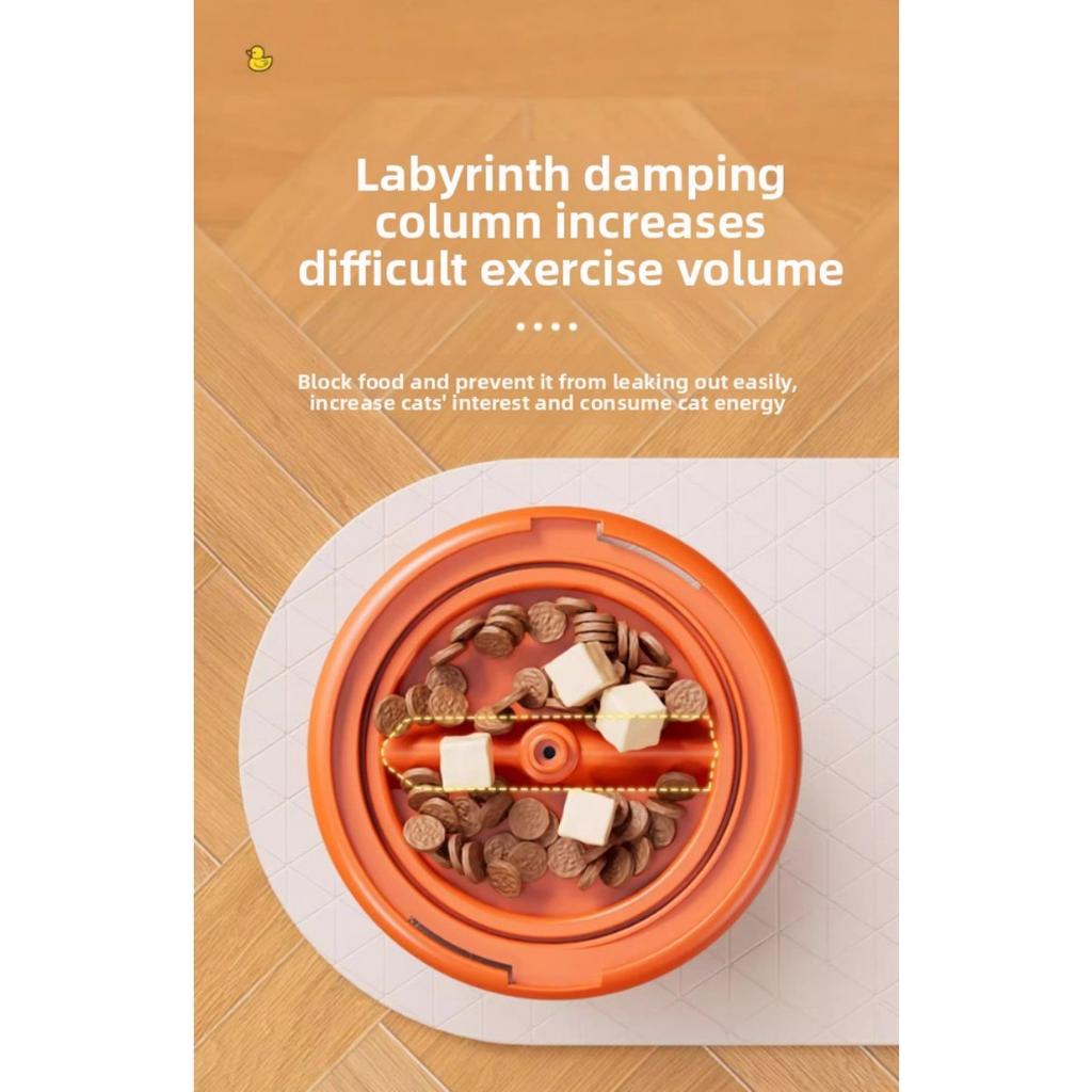 Interactive Push Type Dog and Cat Snack Dispenser Toy, Slow Food Puzzle Feeder, Duck Shaped, Promoting Healthy Eating and Intellectual Development