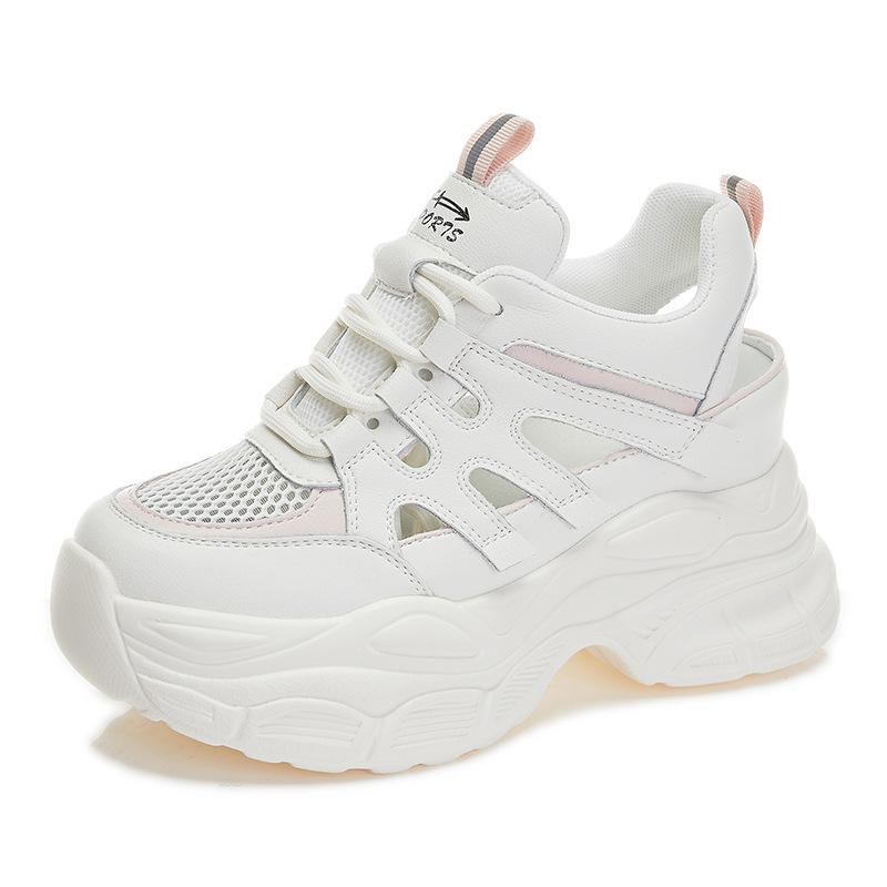 Inner Height Increase New Breathable Dad Shoes Platform Mesh Small Sports and Leisure Shoes
