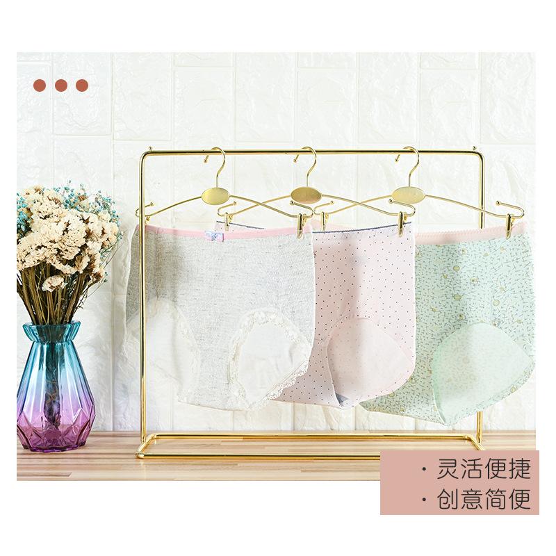 Fashion Underwear Display Rack Clothing Store Window Metal Hangers Underpants Lady's Bra Show Cloakroom Small Organizer Shelf