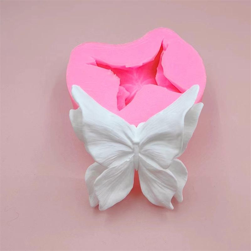 Flower Butterfly 3D Flying Butterfly Silicone Mold Cake Decoration Mold Flip Sugar Gypsum Dropping Glue DIY Decoration Mold