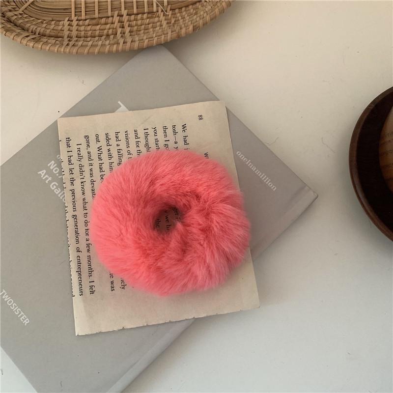 Fluffy Hair Tie & Headband: Elegant, Warm, Soft Japanese Korean Style for Autumn & Winter