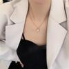 18K Gold-Plated Titanium Pearl Necklace - Unique Women's Jewelry