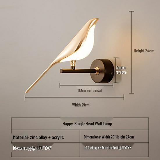Magpie Nordic Designer LED Pendant Lamp - Modern Bedroom, Living Room, Dining Room Light Eye Protection Warm Light