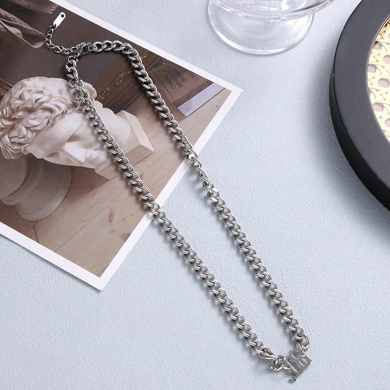 Hip-hop Cuban Chain Trendy Men's and Women's Chain Men's Accessories Jewelry Niche Thick Boys' Pendant Necklace