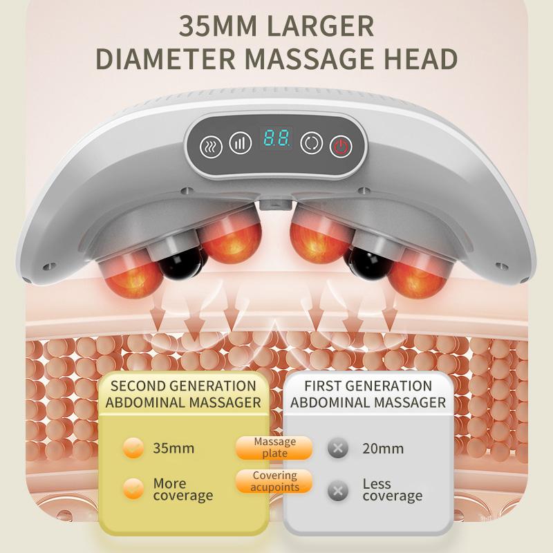 Automatic Abdominal Massager Bian Stone Belly Rubbing Instrument Dual-use for Waist Abdomen Promote Intestinal Peristalsis Gift