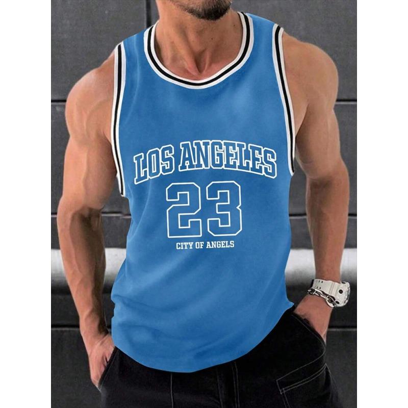 Summer Daily Urban Casual Men s Tank Top Fitness Exercise Breathable Men s Tank Top Outdoor Street Fashion Men s Tank Top S
