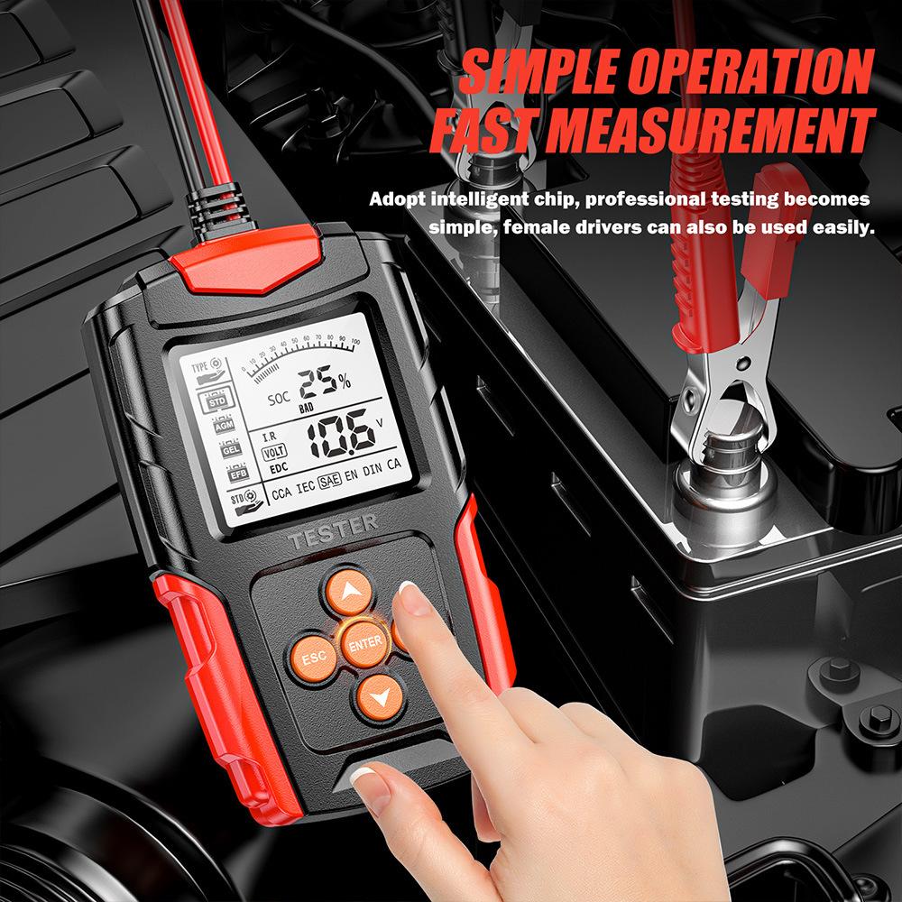 Digital Car Battery Analyzer Diagnostic Tool CCA Tester Internal Resistance Charging Scanner for 12V 24V Batteries