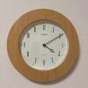 Used CITIZEN Citizen Wall Clock Quartz Wooden Frame Natural