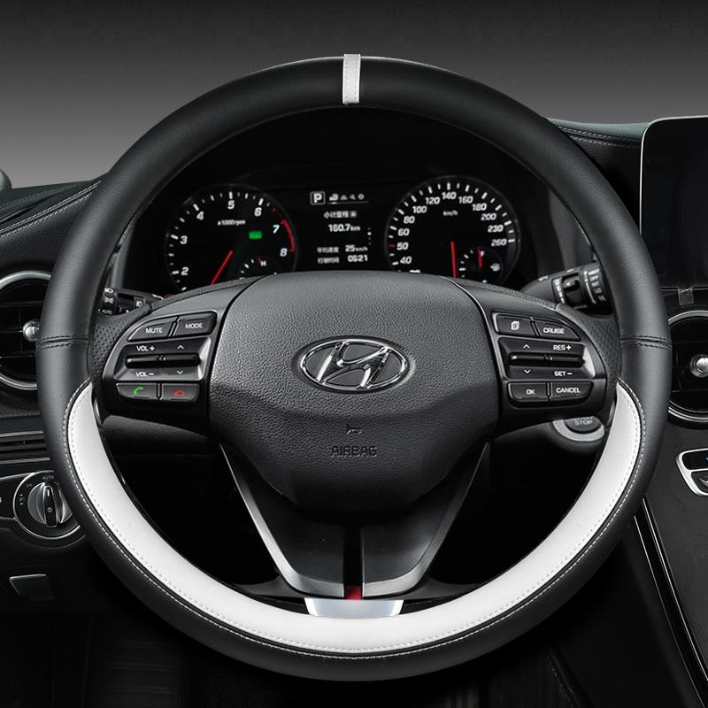 Mikrofiberläder Bilrattsskydd För Hyundai Veloster II I30 III 2018-2022 Elantra (USA)  - 2023 Biltillbehör