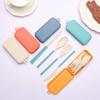 Portable Detachable Knife, Fork, Spoon and Chopsticks Set 4 Pieces Travel Folding Cutlery Picnic Cutlery Set Camping Cutlery Set