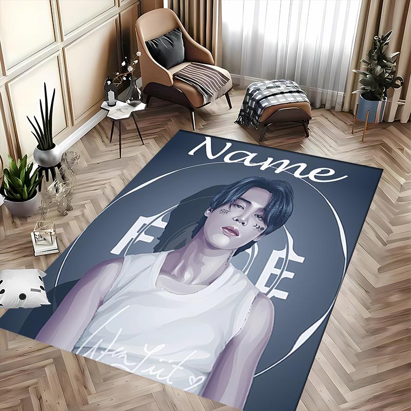 Custom Personalization Jimin Area Rug - Perfect For Kitchen, Bathroom,Laundry Room Decor Large Size Available,Gift All Seasons