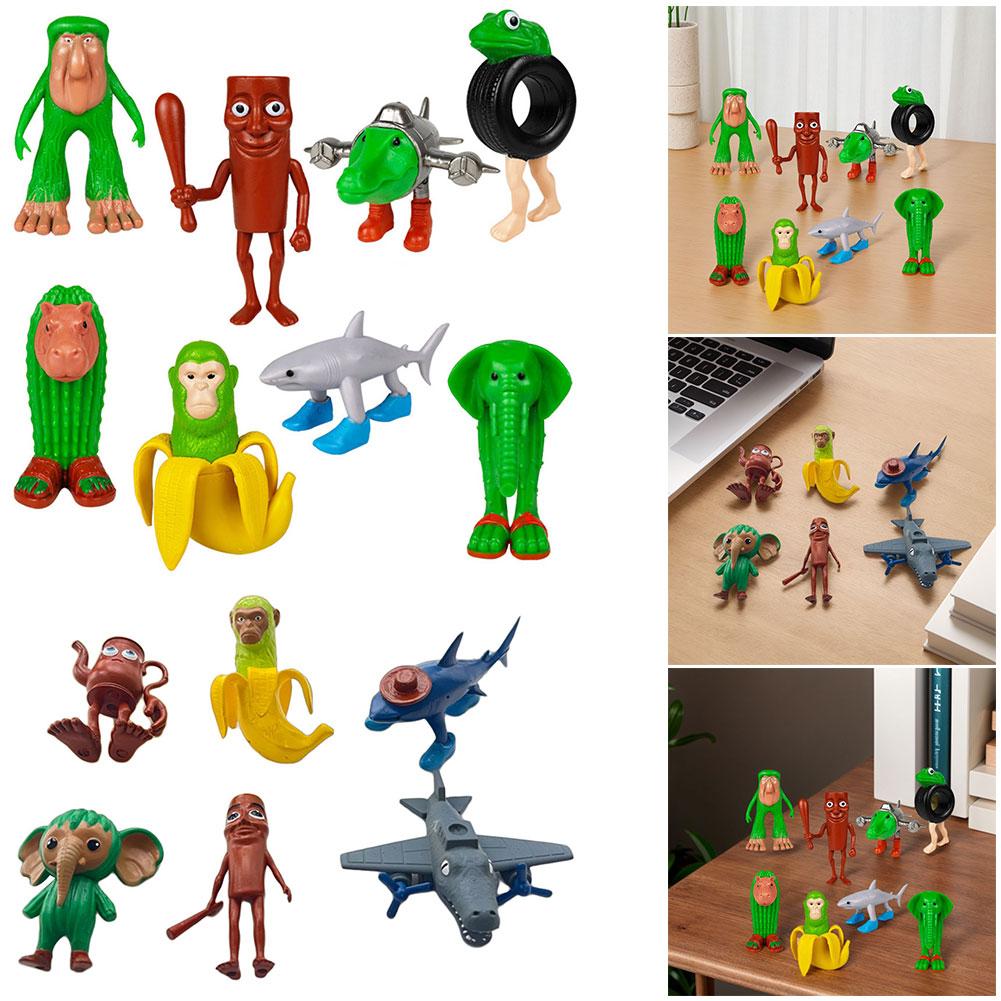 Italian Brainrot Toy Tralalero Tralala Tung Tung Tung Sahur 6-24PCS Funny Animals Desktop Ornaments Collection Decoration