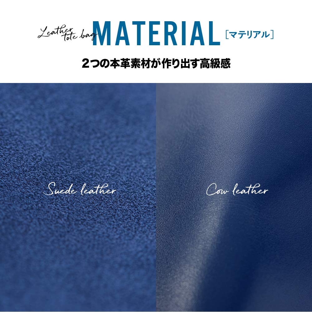 GOLDMEN Leather Tote Bag for Men and Women, GA206 (Brown)