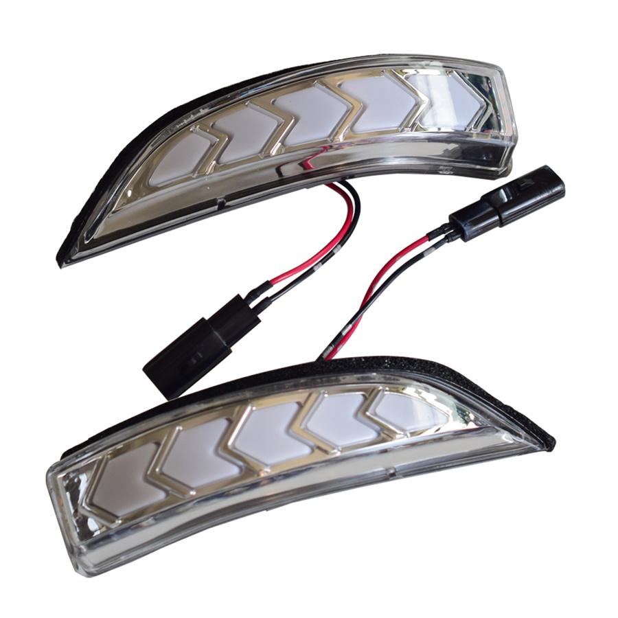 2Pcs Dynamic Amber Side Mirror Sequential Signal Lights For Toyota Venza Corolla