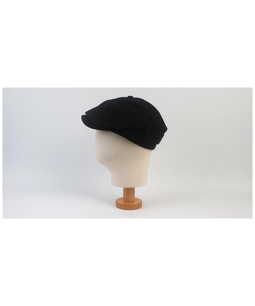 Yunibeosyeolkemiseuteuli Linen Black Loose Fit Newsboy Cap