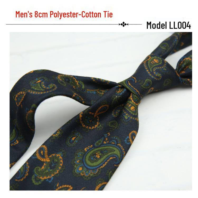Men's Trendy 8CM Printed Tie: Business, Casual, Retro Fashion Accessory