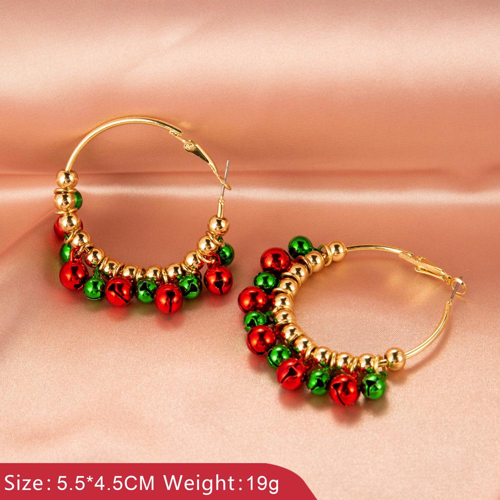 Creative Christmas Tree & Snowman Bell Stud Earrings - Festive Holiday Accessories for Women