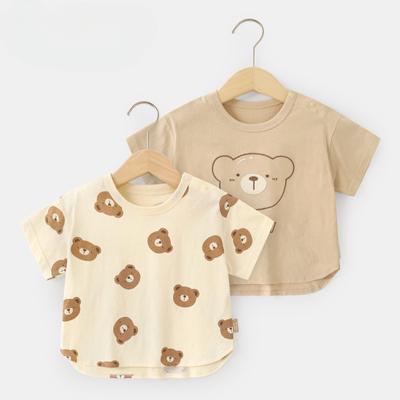 Babykleidung Lässige Kurzarm-T-Shirts Sommerkleidung Jungen Mädchen Baby Kinder Kinder Sommer Halbarm-Oberteile