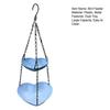 Hanging Bird Feeder for Outdoors Two-Tier Wild Bird Feeder Heart Shaped Seeds And Water Feeder Tray for Outside Garden Patio Deck Yard