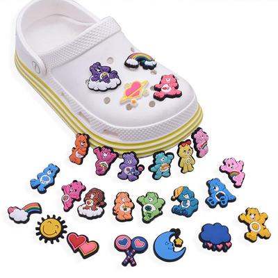 25Pcs Cute Colorful Bears Series PVC Shoes Charms Decorations for Shoe Accessories