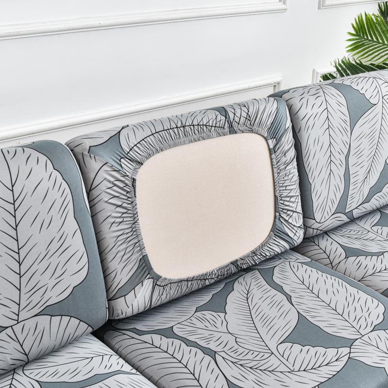 Neuer floral bedruckter Stretch-Sofa-Sitzkissenbezug, Rückenlehnenschutz für Couch, Sofabezug in L-Form, Chaselong-Schonbezüge