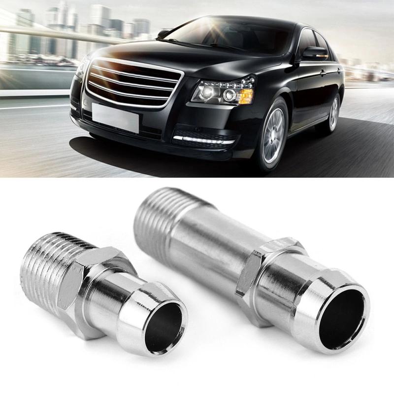 12 Inch Stainless Steel NPT Heater Hose Fittings for Chevy Engines 283 305 307 327 350 383 400 OEM Compatible Design