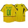98-02 Brazil Home Jersey No. 6 Carlos No. 7 Ronaldinho No. 9 Ronaldinho Retro Classic Jersey