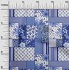 oneOone Cotton Flex Bläulich-Violett-Stoff mit Blumenmuster, Nähstoff Meterware, bedruckt, DIY-Kleidung, Nähzubehör, 101,6 cm