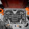 Halloween Doormat Decor Welcome Mat 40x60cm Dancing Pumpkin Skull Crystal Velvet Non Slip Floor Stair Mat Thanksgiving Kitchen
