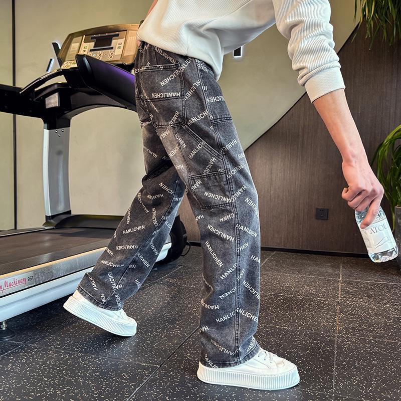 

Men s High-End Straight Leg Scimitar Jeans - Stylish, Slimming & Trendy Casual Pants 2025. X-Large
