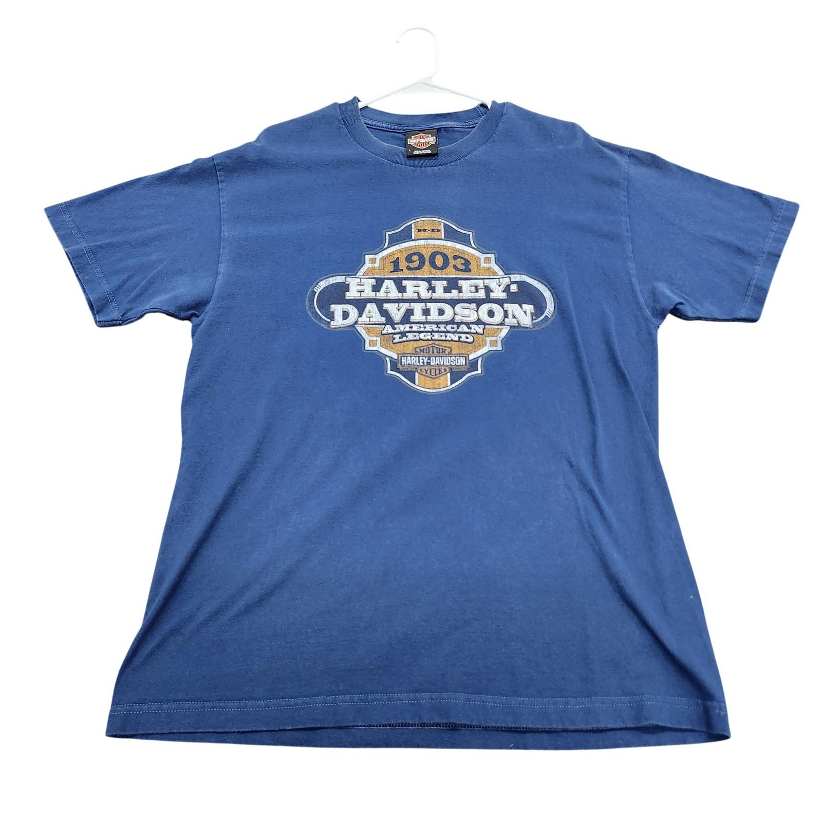 Harley-Davidson Shirt Mens Large Blue Grand Cayman Islands Graphic Tee Biker Unisex T-Shirt XXL