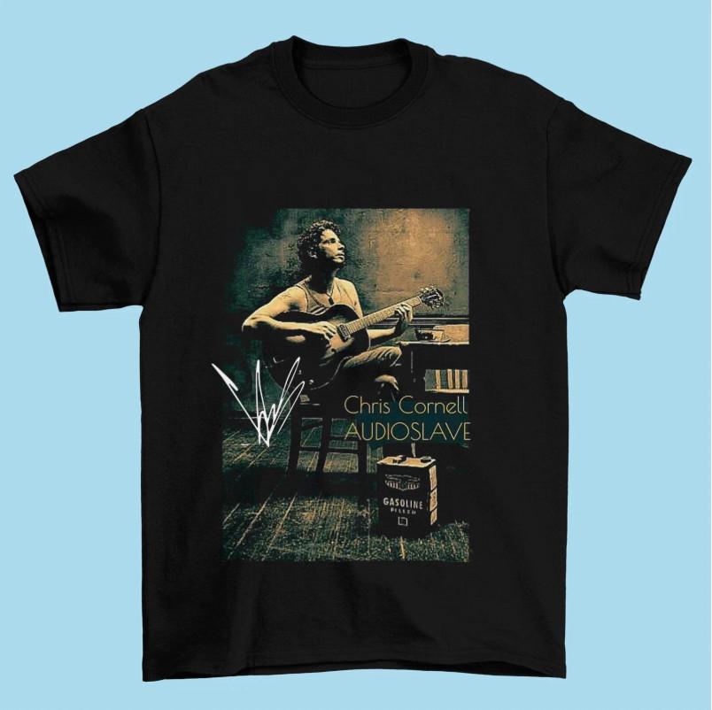 Singer CHRIS CORNELL Signature T Shirt Black Short Sleeve All Size S5XL Unisex T-Shirt S