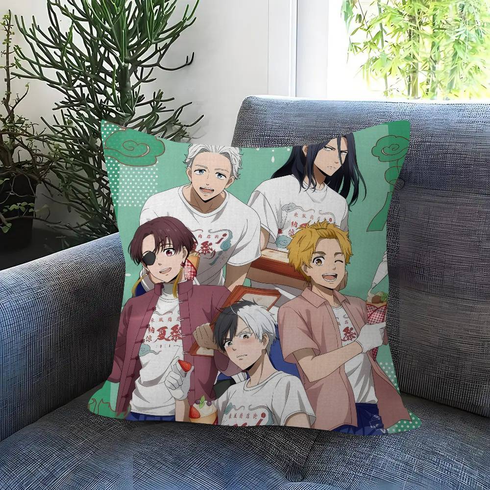 Japansk Anime Vindjacka Kudde Animekudde Soffsäng Huvudkudde Överdrag Kuddfodral 45x45 cm Mode